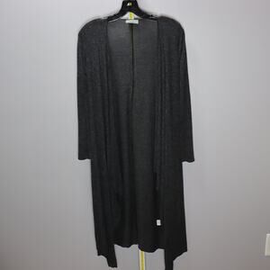 Method Long Draped Charcoal Cardigan Lightweight Knit Size S